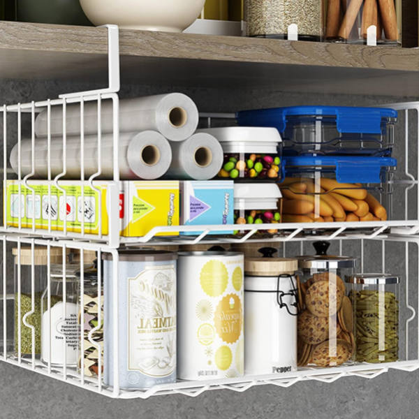 Collapsible Hanging Storage Basket, Cabinet Or Tabletop Storage