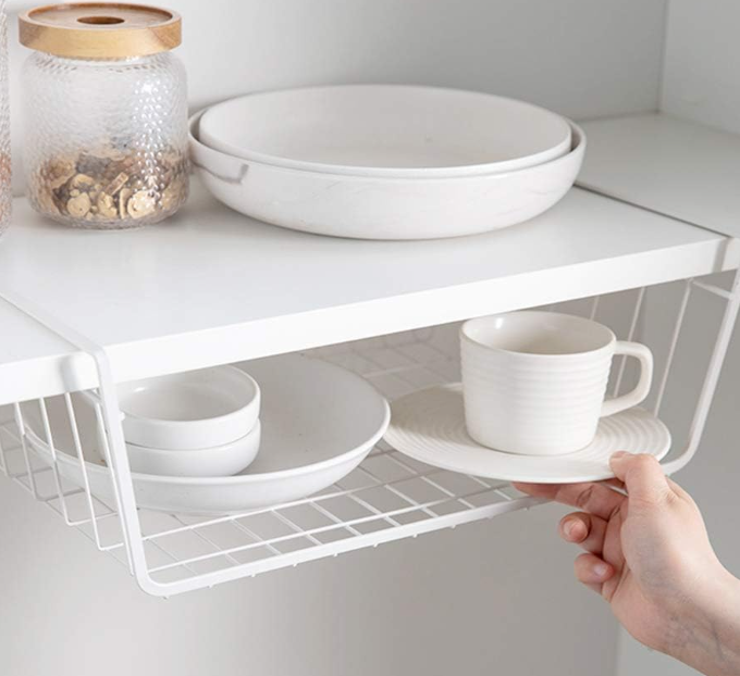 Wire Hanging Basket, Under-Cabinet Storage Rack