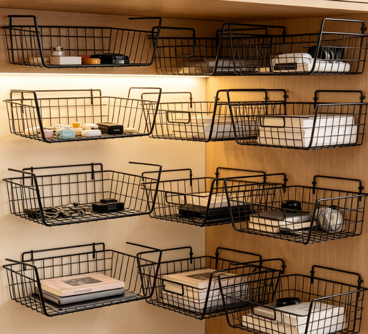 Hanging Wire Basket, Slide-Under Cabinet Storage - Image 2