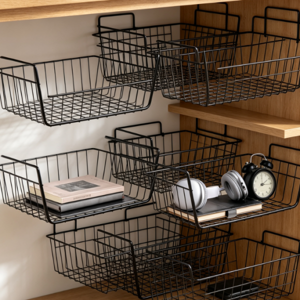 Hanging Wire Basket, Slide-Under Cabinet Storage
