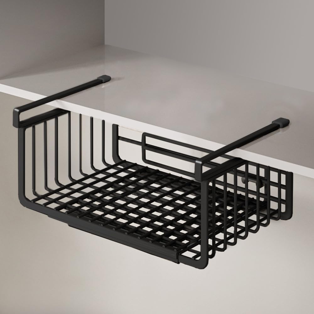 Extendable Under-Shelf Basket; Hanging Storage Rack
