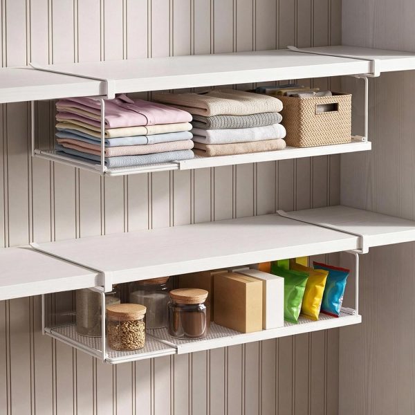 Expandable Under-Cabinet Shelf; Adjustable Hanging Storage